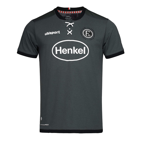 Fortuna Düsseldorf Sondertrikot 2018/19 mit schwarzer Grundfarbe und Logo