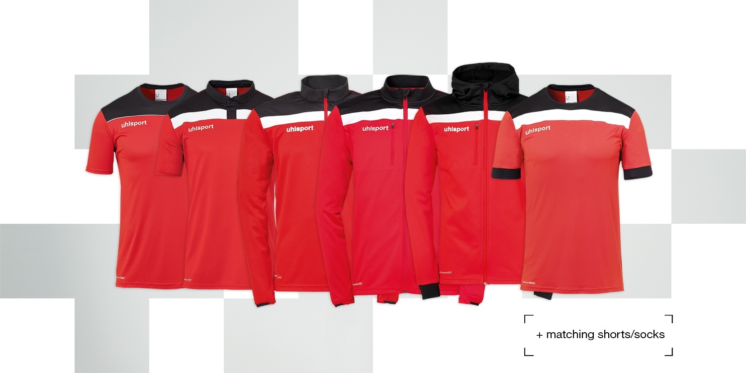 OFFENSE 23 Die neue uhlsport Teamkollektion 2020 in rot/schwarz/weiß
