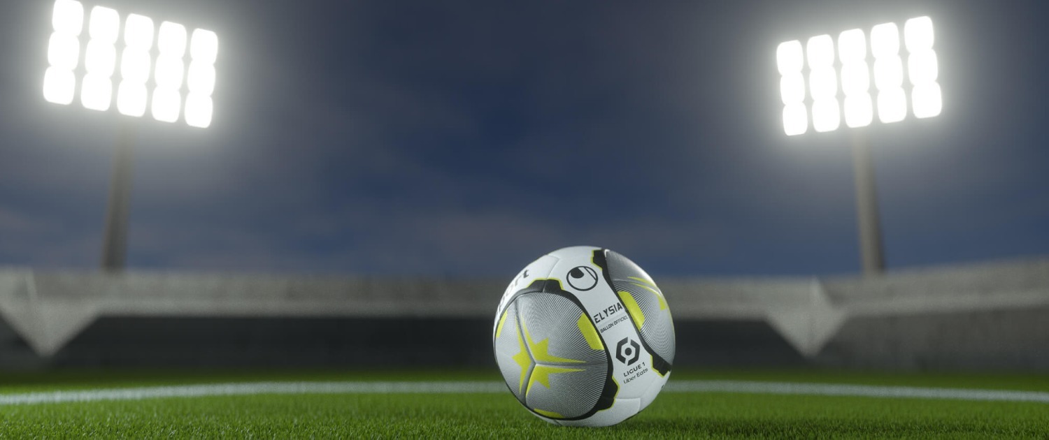 uhlsport Elysia fußball auf Wiese im Stadion